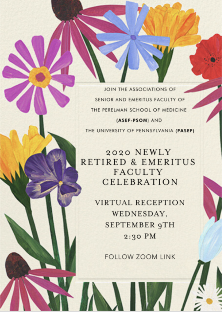 Newly Reitred and Emeritus Invite