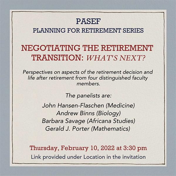 Retirement Transition Invitation