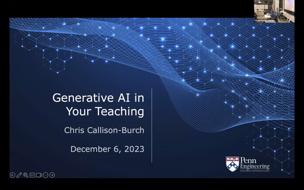 Cover page - Generative AI in Your Teaching title card